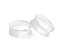 Calefee Écarteur d Oreilles 18mm, Acrylique Plug Tunnel Écarteur Plug Transparent Piercing Ecarteur Oreille Homme 2 Pièces