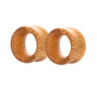 Calefee Étirement Extenseur Piercing 10mm en Bois, 1 Paire Oreille Ecarteur Tunnel Plug Marron Clair Creux Tunnels de Chair Femme
