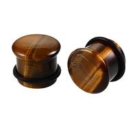 Calefee Plug Oreille Tunnel en Pierre, 2 PCS Ecarteur d Oreilles Marron Évasé Simple Civière Piercings Homme