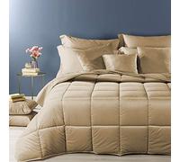 Caleffi 1001713 Couette en Velours pour lit Double, Biscuit (15688)