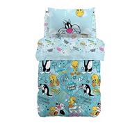 Caleffi 1004647 Warner Bros Silvestro & Titi Couette pour lit Simple Taille Unique