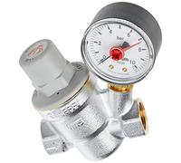 Caleffi 16624 Réducteur de pression incliné 1/2", manomètre, chrome