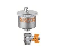 Caleffi Purgeur rapide solaire 250131 – 3/8" AG chromé, automatique, avec robinet d'arrêt
