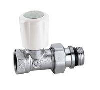 CALEFFI 402402 -Vanne pour radiateur thermostatisable droit pour tube acier 1/2