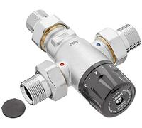 Caleffi 521500 Mélangeur thermique 3/4 pouce 30 - 65 °C résistant à la calcification Dézincification réglable sans dézincification