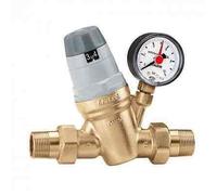 Caleffi 535051 Réducteur de Pression 1/2'' avec Cartouche Monobloc Extractible avec Manomètre 10 Bar