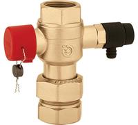 Caleffi 5580 Vanne à capuchon pour vase d'expansion avec vidange 1 1/4