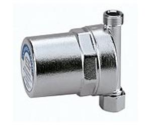 Caleffi Antichoc anti-bélier 525130 Écrou-raccord 3/8" IT x 3/8" AG, boîtier en laiton, chromé