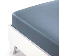 Caleffi Autres - Drap de lit Bas Satin Couleur Unie pour lit Double Avio