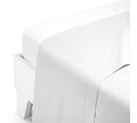 Caleffi Autres - Drap de lit supérieur Satin Couleur Unie pour lit Double crème