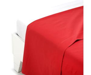 Caleffi Coton uni Drap de Dessus, Rouge, Simple