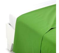 Caleffi Coton uni, Drap de Dessus, Vert, lit 1 Place et demie