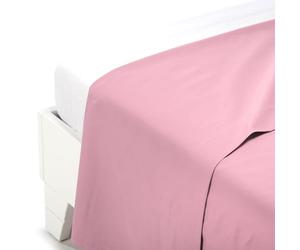 Caleffi Coton uni Drap-Housse, Rose, pour lit Double