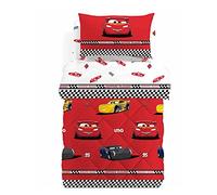 Caleffi Couette d'hiver Une Place 170 x 260 Tissu en Pur Coton - sauf Drap et Accessoires (Cars Racing)
