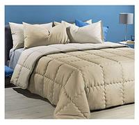 Caleffi Couette Moderne pour lit 1 Place, Couleur Unie, Double Face, différentes Couleurs Vanille