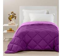 Caleffi - Couette Une Place et demie 220 x 265 cm, Microfibre, Douce enveloppante, Hiver, Lavable, Hypoallergénique, Rose Cyclamen