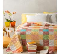 Caleffi - Couvre-lit matelassé Venezia 100 % polyester géométrique pour lit double doré