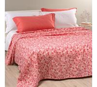 Caleffi Couvre-lit Simple Non matelassé, Flowers Joy en piqué, 50% Coton, 50% Polyester, 170 x 260 cm, Fuchsia 1006786