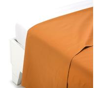 Caleffi - Drap de Dessus Coton uni Couleur Unie Carré et Demi Orange