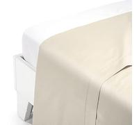 Caleffi Drap de Dessus, Satin de Coton, Ivoire, Double