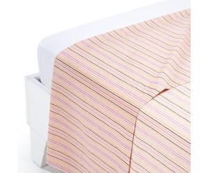 Caleffi - Drap Plat Coton - Drap Plat 2 Personnes - Drap Plat 1 Personne - Drap Supérieur Doux, Respirant et Confortable, Disponible en Plusieurs Tailles