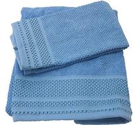 Caleffi Gim 64418 Serviette avec invité en Coton Bleu