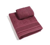 Caleffi Gim Serviette avec invité, Coton, Bordeaux, CM. 40X55+60X100