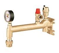 Caleffi groupe de raccordement pour cuve 336631 3/4 "x3 bar, laiton, jusqu'à 50 kW, avec clapet