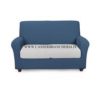 Caleffi - Housse Canapé - Housse Fauteuil - Protege Canape élastique et Ajustable, Doux et Résistant - Housse Canape en Coton, Polyester et Elasthanne - Lavable en Machine, Ne Se Repasse Pas