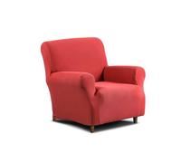 Caleffi - Housse de canapé élastique en Coton, Housse de Fauteuil 1 Place avec accoudoirs pour fauteuils avec Dossier Haut jusqu'à 110 cm, Housse de canapé ajustée à la Forme des canapés, Amovible et
