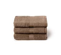 Caleffi Lot de 3 Grandes Serviettes de Bain 55x105 cm, 100% Coton, Visage et Douche