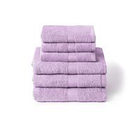 Caleffi Lot de 6 Serviettes de Bain avec invité - 100% Coton Doux et Ultra Absorbant - Douche, Visage et hospitalité