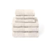 Caleffi Lot de 6 Serviettes de Bain avec invité - 100% Coton Doux et Ultra Absorbant - Douche, Visage et hospitalité