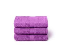 Caleffi Lot de Grandes Serviettes de Bain 3 x 55 x 105 cm Coton 100% Doux et absorbants, Visage et Usage Quotidien