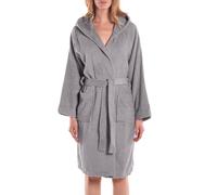 Caleffi Minorque Femme Peignoir à capuche, Gris, 3XL