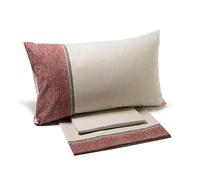 Caleffi - Parure de lit avec Housse de Couette 100% Coton - 2 Taies d’Oreiller 50x80 cm, Linge de Lit Confortable et Elégant - Housses de Couettes Pour 1 Personne ou 2 Personnes