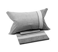 Caleffi - Parure de lit avec Housse de Couette 100% Coton - 2 Taies d’Oreiller 50x80 cm, Linge de Lit Confortable et Elégant - Housses de Couettes Pour 1 Personne ou 2 Personnes