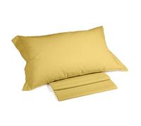 Caleffi - Parure de lit avec Housse de Couette 100% Coton - 2 Taies d’Oreiller 50x80 cm, Linge de Lit Confortable et Elégant - Housses de Couettes Pour 1 Personne ou 2 Personnes