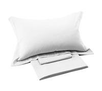 Caleffi - Parure de lit avec Housse de Couette 100% Coton - 2 Taies d’Oreiller 50x80 cm, Linge de Lit Confortable et Elégant - Housses de Couettes Pour 1 Personne ou 2 Personnes