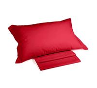 Caleffi - Parure de lit en Coton uni uni Couleur Unie Simple Rouge