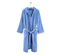 Caleffi - Peignoir Bain Homme et Femme en 100% coton, doux, absorbant et respirant, avec capuche, ceinture et poches - Parfait pour la salle de bain, le spa ou le sauna - Robe Chambre Femme