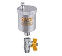 Caleffi Purgeur rapide solaire 250131 – 3/8" AG chromé, automatique, avec robinet d'arrêt