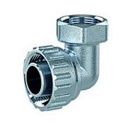 Caleffi Raccord à vis Dirtmagslim F0000439 Technopolymère, 3/4 "AG, pour séparateur de boues, courbé