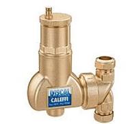 Caleffi Séparateur de Caleffi Discal Caleffi Raccord à compression Ø 22 mm, boîtier en laiton, pour tuyaux horizontaux et verticaux