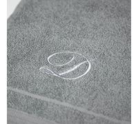 Caleffi Serviette avec invité en Coton brodé Gris - 71605