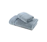 Caleffi - Serviette de Bain 2 Pièces en 100% Coton Eponge - 1 Serviette Toilette 50x100 cm + 1 Serviette Visage 40x60 cm, Douce et Ultra Absorbante - Serviettes Eponge - Lot Serviette