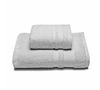 Caleffi - Serviette de Bain 2 Pièces en 100% Coton Eponge - 1 Serviette Toilette 50x100 cm + 1 Serviette Visage 40x60 cm, Douce et Ultra Absorbante - Serviettes Eponge - Lot Serviette