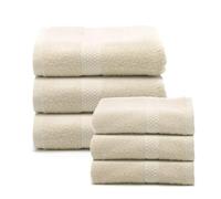 Caleffi - Serviette de Bain 2 Pièces en 100% Coton Eponge - 1 Serviette Toilette 50x100 cm + 1 Serviette Visage 40x60 cm, Douce et Ultra Absorbante - Serviettes Eponge - Lot Serviette