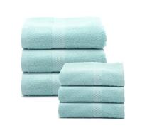 Caleffi - Set de Serviettes de Bain Visage et Bidet en éponge Douce 100% Coton avec 3 Serviettes Visage 55 x 100 cm + 3 Serviettes Bidet invité 40 x 60 cm, Serviette résistante aux lavages fréquents