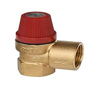 Caleffi Soupape de sécurité à membrane 1/2" x 3/4" Pression 2,5 bar Soupape de surpression Valve de chauffage Soupape de limitation de pression Valve à membrane Rouge